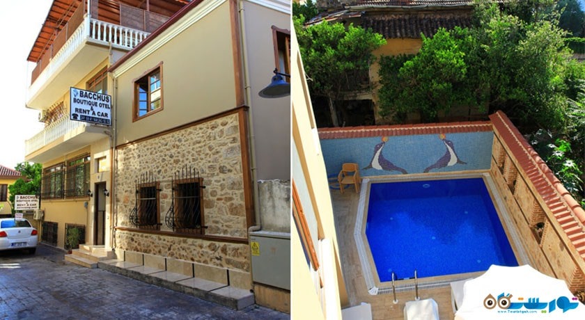 استخر روباز و درب ورودی هتل